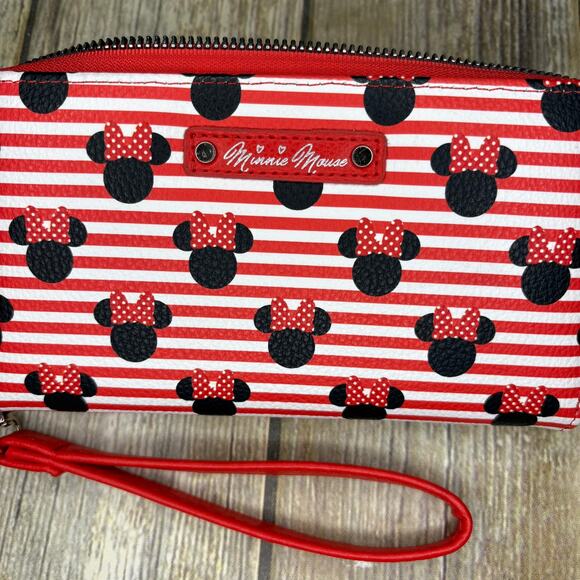 Aldi Disney Minnie Mouse Vegan Leather Wallet Wristlet Clutch - Picture 3 of 6